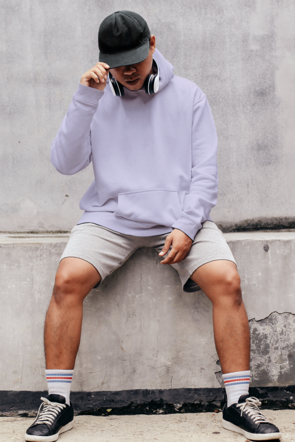 lavender Oversized Hoodie for men