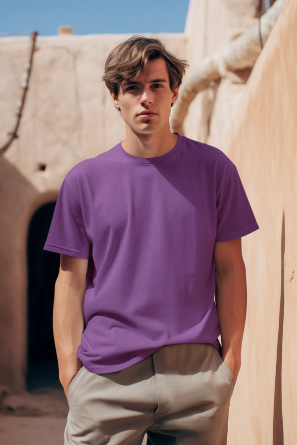 Purple Short Sleeve T-Shirt for men