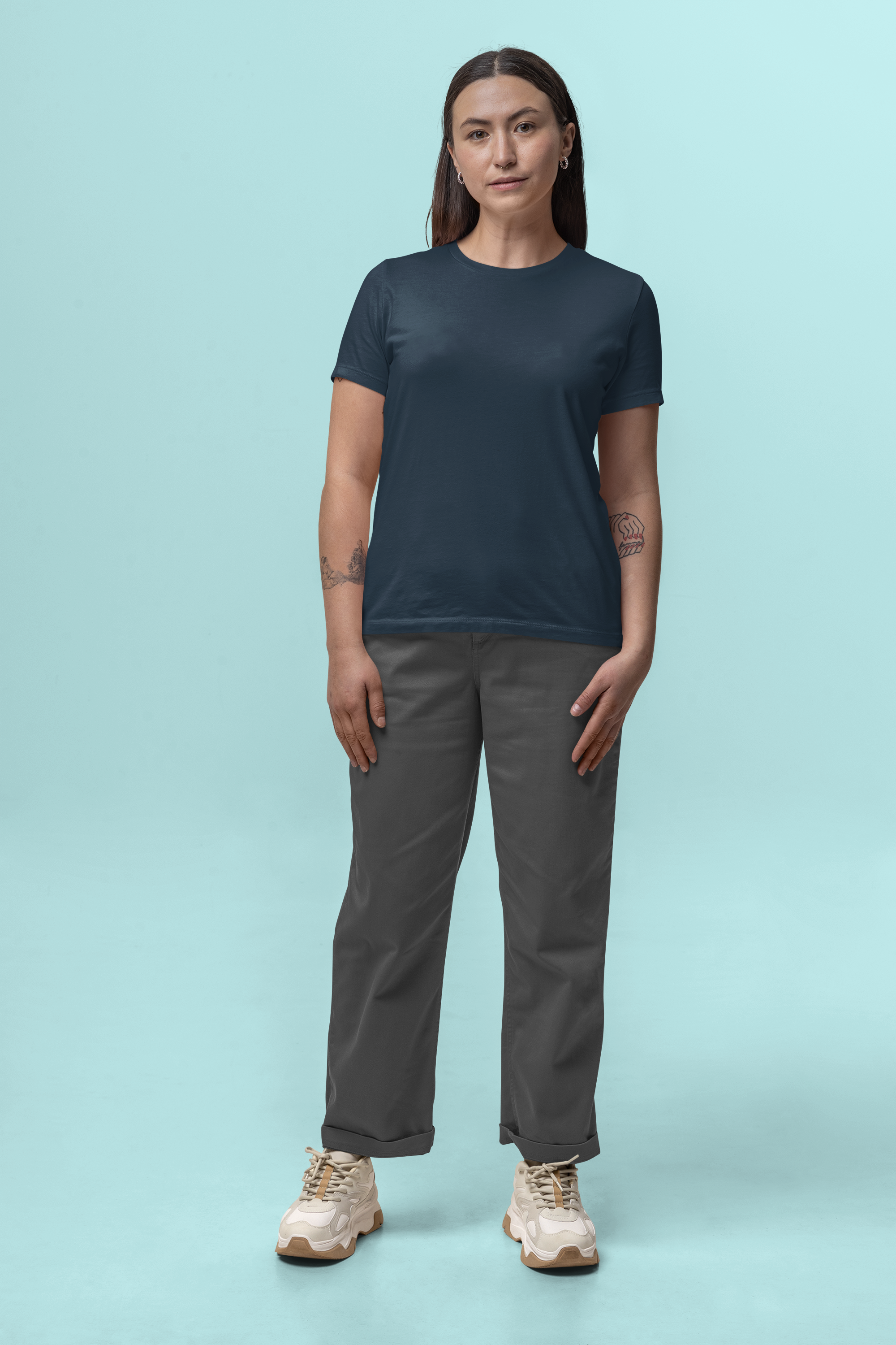 Petrol Blue-Women Short Sleeve T-Shirt Petrol Blue-Women Short Sleeve T-Shirt