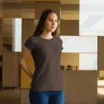 Coffee Brown-Women Short Sleeve T-Shirt