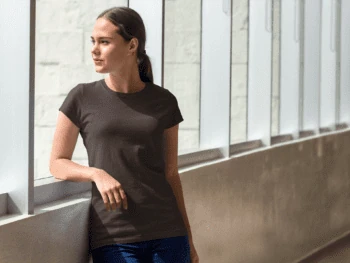 Coffee Brown-Women Short Sleeve T-Shirt