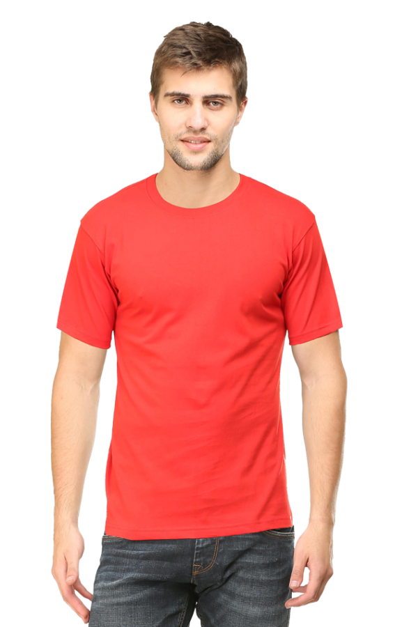 Men's Half Sleeve T-Shirt - Red, 100% Cotton, 180 GSM