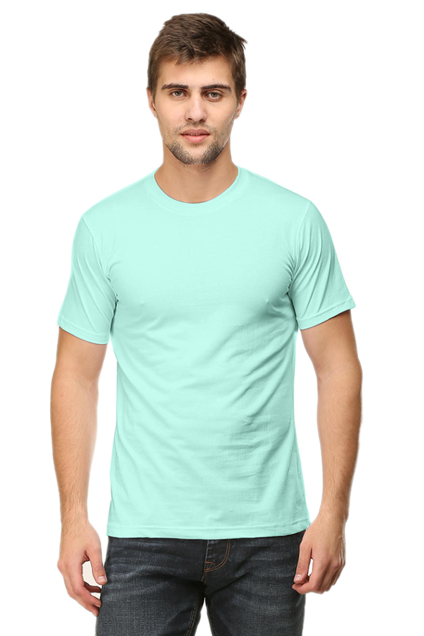 Men's Half Sleeve T-Shirt - Mint, 100% Cotton & Bio-Washed