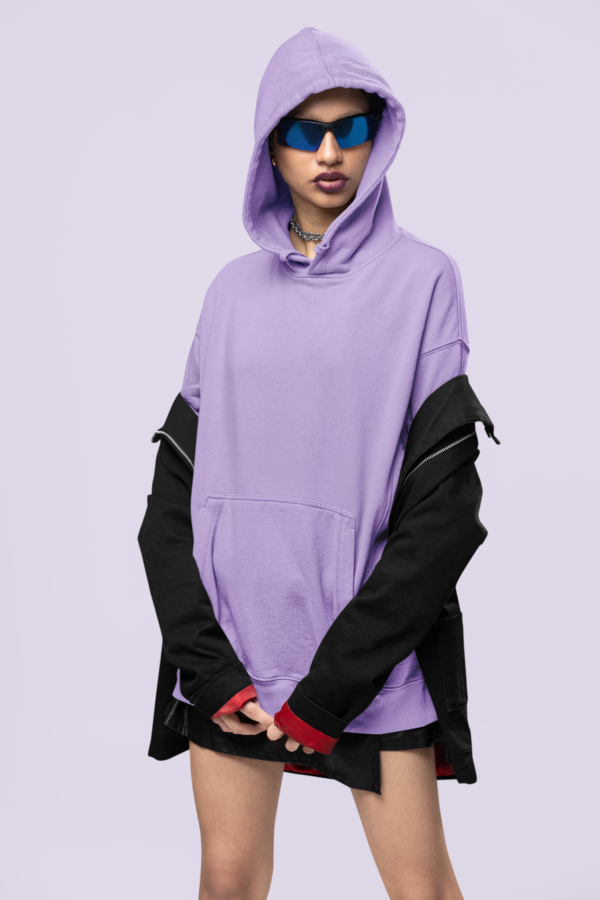 Heavyweight Oversized Hooded Sweatshirt - Lavender