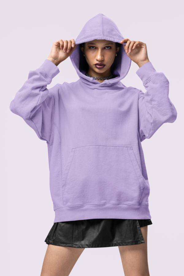 Heavyweight Oversized Hooded Sweatshirt - Lavender