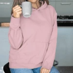 Heavyweight Oversized Hooded Sweatshirt – Baby Pink