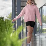 Heavyweight Oversized Hooded Sweatshirt – Baby Pink