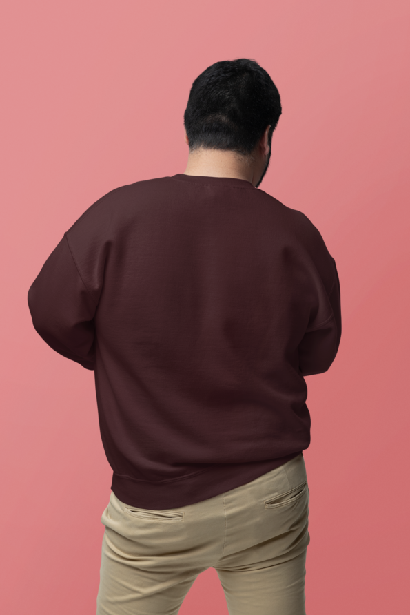 Heavyweight Oversized Sweatshirts - Maroon