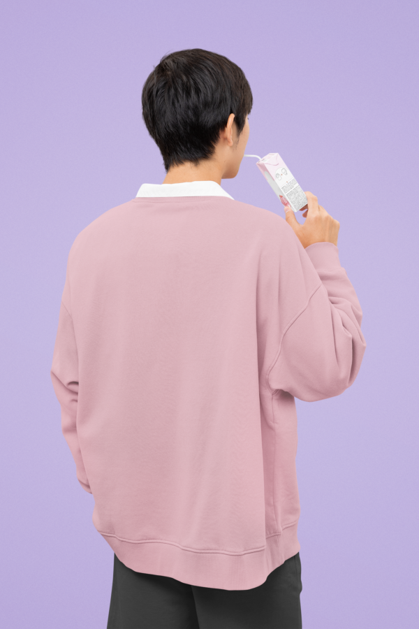 Heavyweight Oversized Sweatshirts - Light Baby Pink