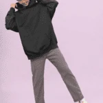 Heavyweight Oversized Hooded Sweatshirt – black