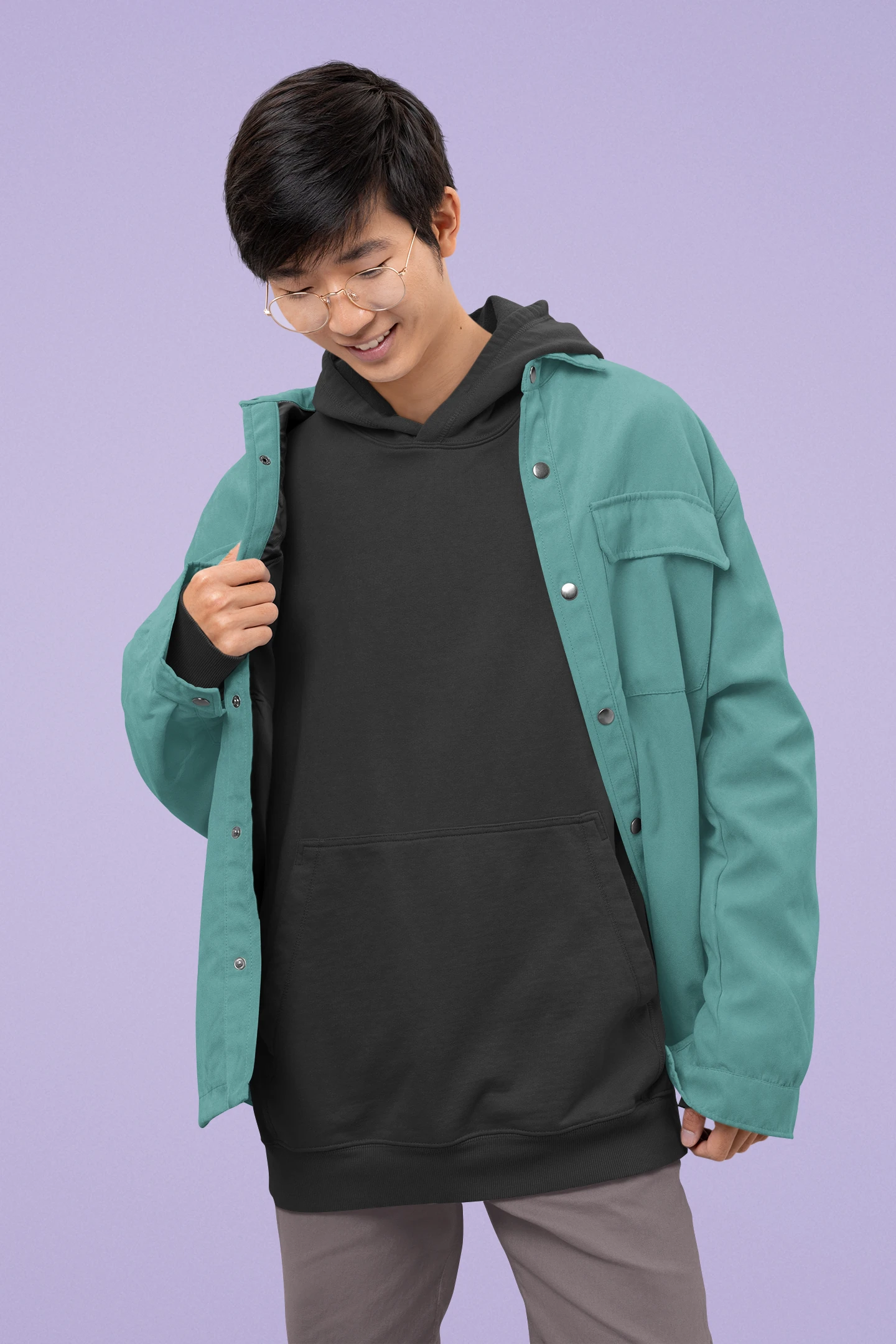 Heavyweight Oversized Hooded Sweatshirt - black Heavyweight Oversized Hooded Sweatshirt - black