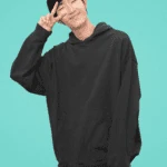 Heavyweight Oversized Hooded Sweatshirt – black