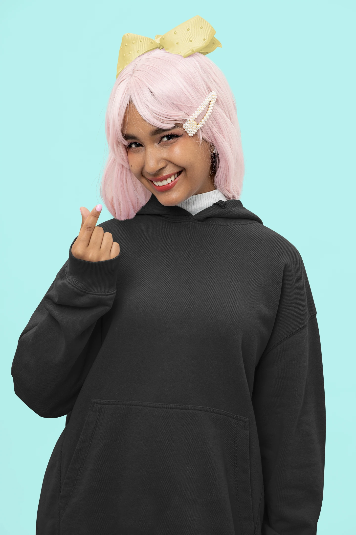 Heavyweight Oversized Hooded Sweatshirt - black Black 400 GSM heavyweight oversized hoodie – Fabveda