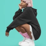 Heavyweight Oversized Hooded Sweatshirt – black