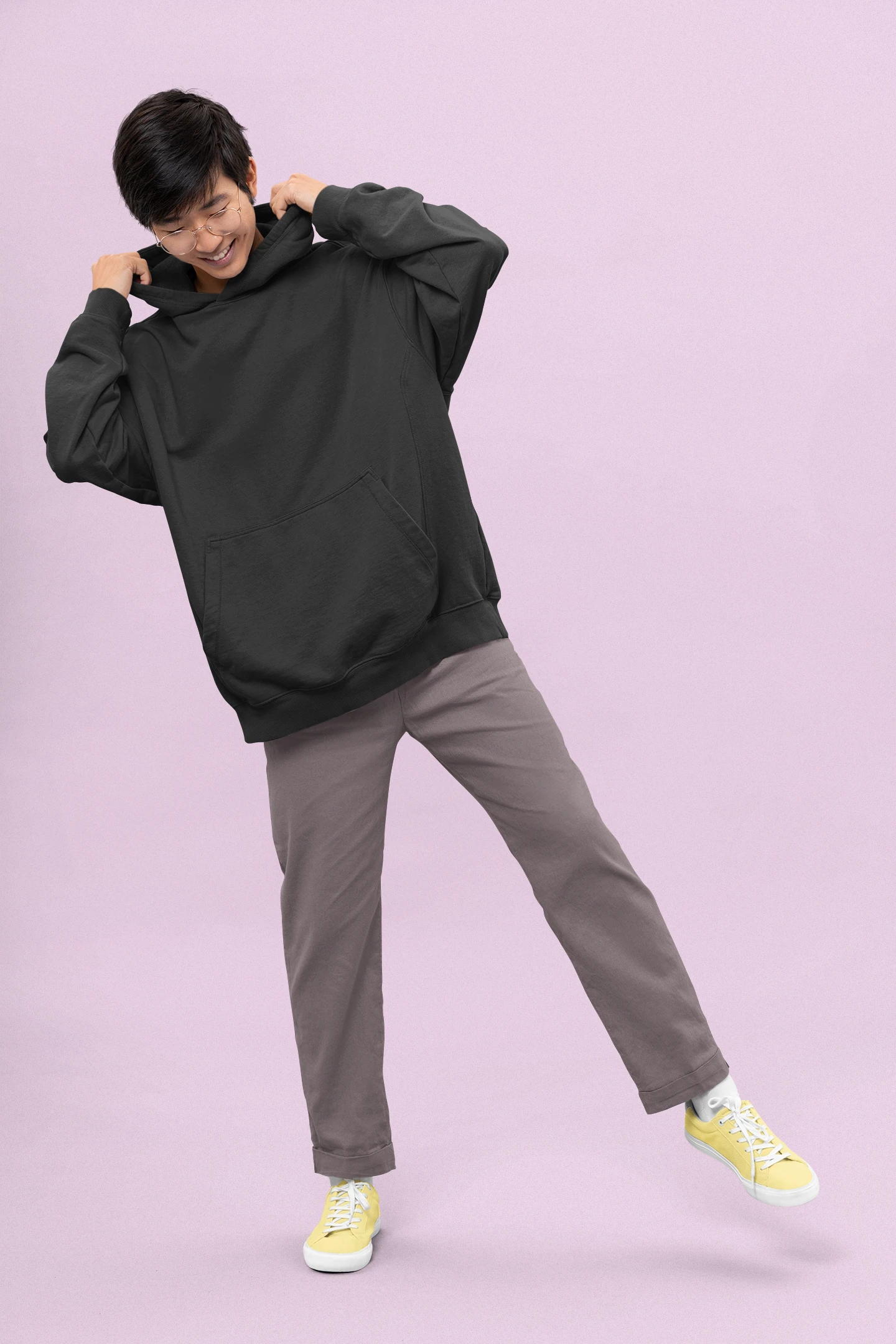 Heavyweight Oversized Hooded Sweatshirt - black Heavyweight Oversized Hooded Sweatshirt - black