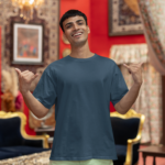 Unisex Premium Heavy Oversized T-Shirt – Petrol Blue, 100% Cotton