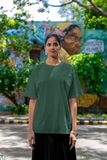 Unisex Premium Oversized T-Shirt - Bottle Green