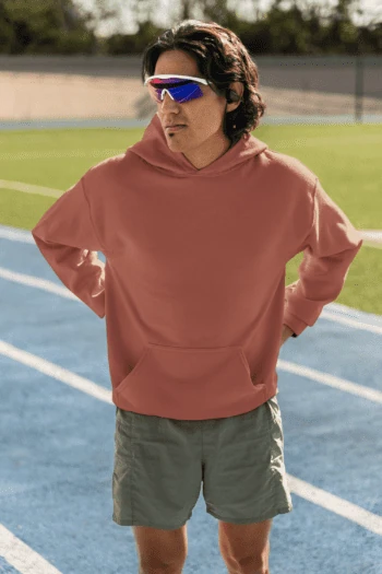 Coral 300 GSM cotton hoodie – Fabveda
