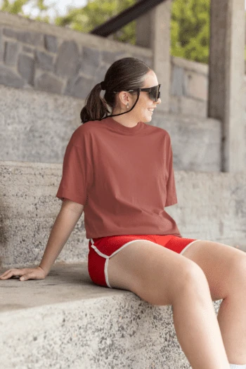 Unisex Premium Heavy Oversized T-Shirt - Coral