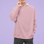 Heavyweight Oversized Sweatshirts – Light Baby Pink