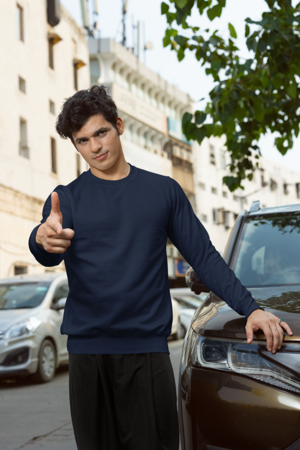 Unisex Sweatshirt – Navy Blue