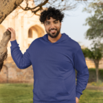 Unisex Mid-Weight Hooded SweatShirt – Royal Blue