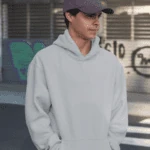 Unisex Mid-Weight Hooded SweatShirt – Grey Melange