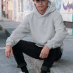 Unisex Mid-Weight Hooded SweatShirt – Grey Melange