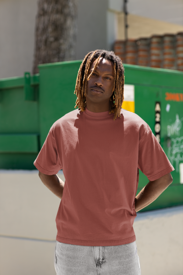 Unisex Premium Heavy Oversized T-Shirt - Coral