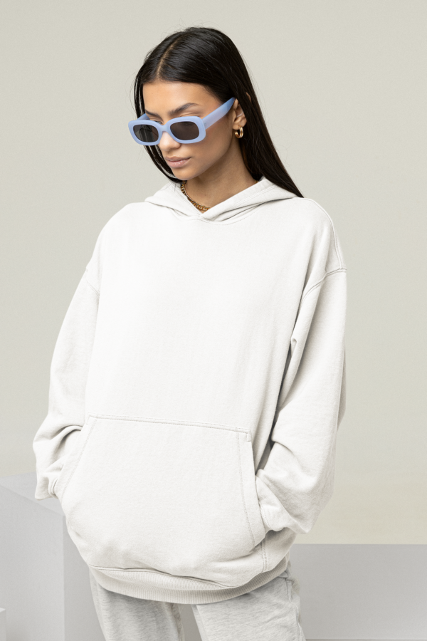 Heavyweight Oversized Hooded Sweatshirt - White