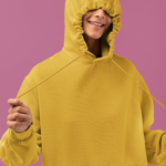 Unisex Mid-Weight Hooded SweatShirt – Mustard Yellow