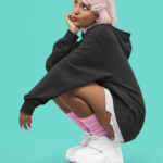 Heavyweight Oversized Hooded Sweatshirt – black