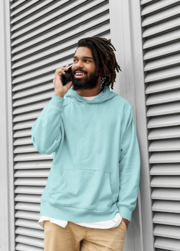 Unisex Mid-Weight Hooded SweatShirt - Mint