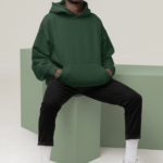 Heavyweight Oversized Hooded Sweatshirt – Bottle Green