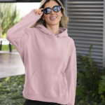 Heavyweight Oversized Hooded Sweatshirt – Baby Pink
