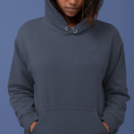 Unisex Mid-Weight Hooded SweatShirt - Navy Blue