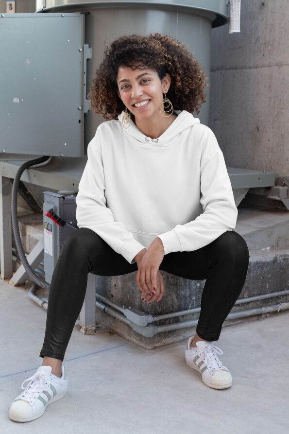 White – Women’s Mid-Weight Hoodie Sweatshirt