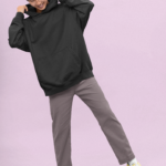 Heavyweight Oversized Hooded Sweatshirt – black
