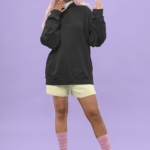 Heavyweight Oversized Hooded Sweatshirt – black