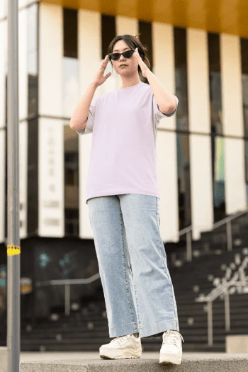 Unisex Premium Oversized T-Shirt - Light Baby Pink