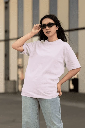Unisex Premium Oversized T-Shirt - Light Baby Pink