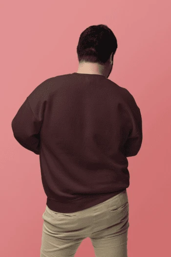 Heavyweight Oversized Sweatshirts - Maroon