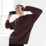 Heavyweight Oversized Sweatshirts – Maroon