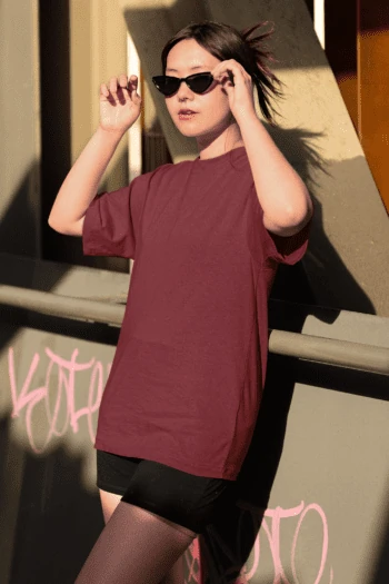 Unisex Premium Heavy Oversized T-Shirt - Maroon