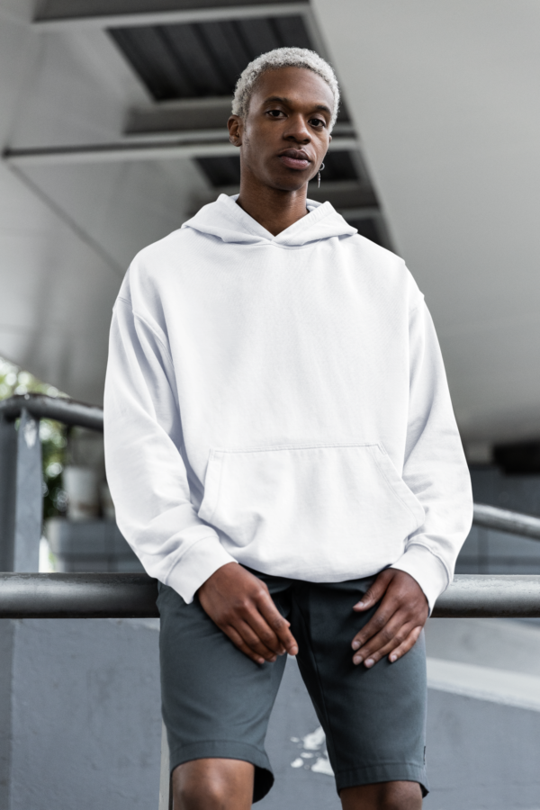 Unisex Mid-Weight Hooded SweatShirt - White