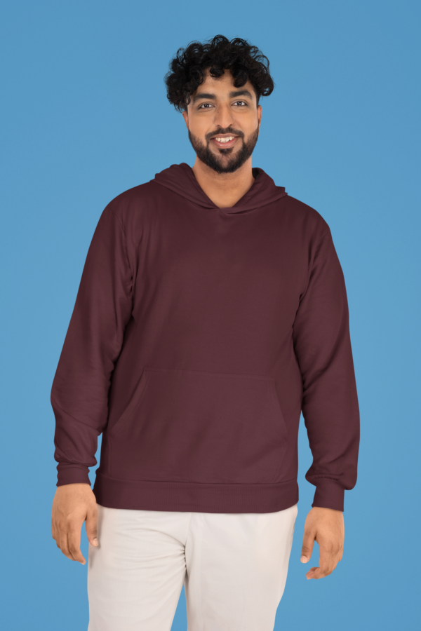 Unisex Mid-Weight Hooded SweatShirt - Maroon