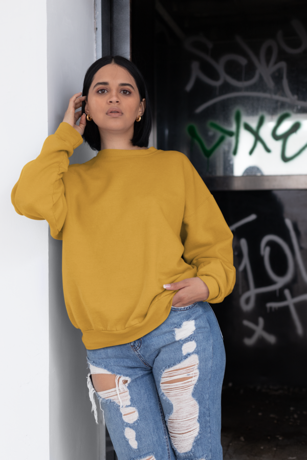 Unisex Sweatshirt – Mustred yellow