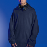 Heavyweight Oversized Hooded Sweatshirt - Navy Blue