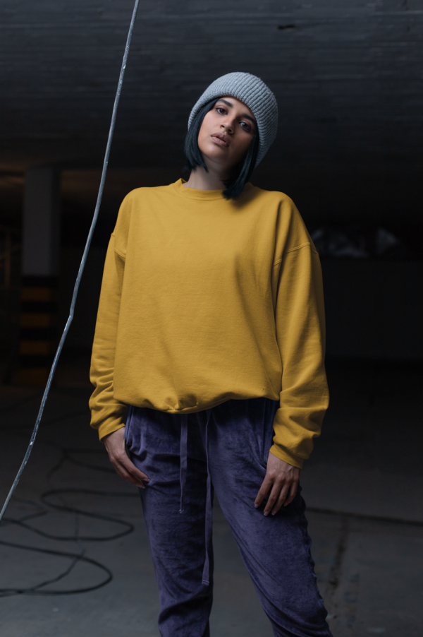 Unisex Sweatshirt – Mustred yellow