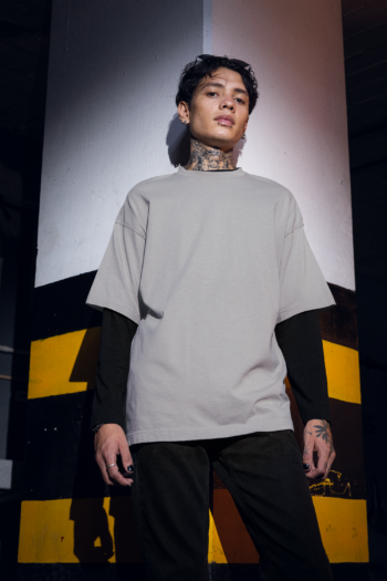 Unisex Premium Heavy Oversized T-Shirt - Gray Mélange